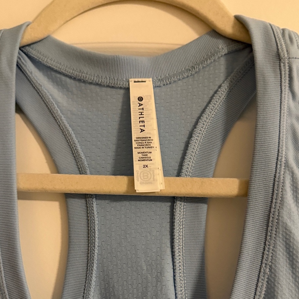 Athleta Sky Blue Racerback Tank - Picture 2 of 5